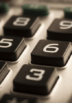 Close up photo of a calculator keypad